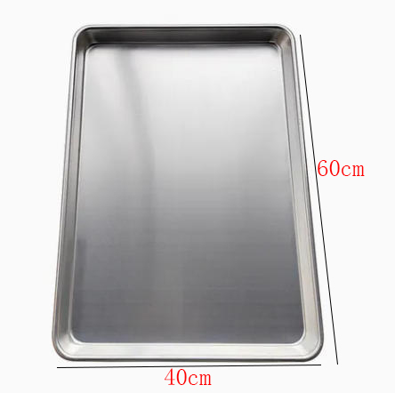 Bandeja rectangular de aluminio estándar para hornear pan de panadería, platos y sartenes para hornear